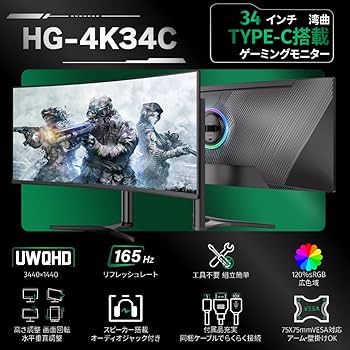 Amazon.co.jp: 【発売セール】cocopar モニター 34インチ UWQHD USB